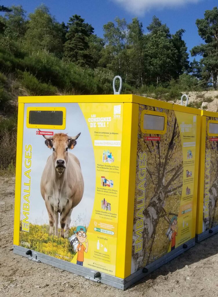 Colonne d'apport volontaire - SDEE Lozère